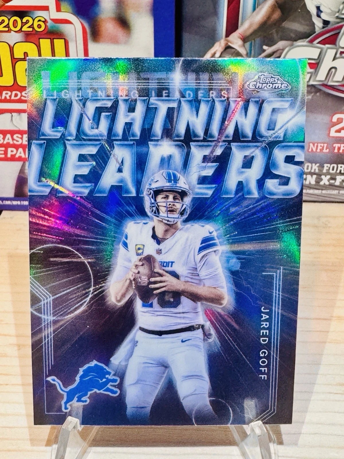 Jared Goff 2025 Topps Chrome Football card