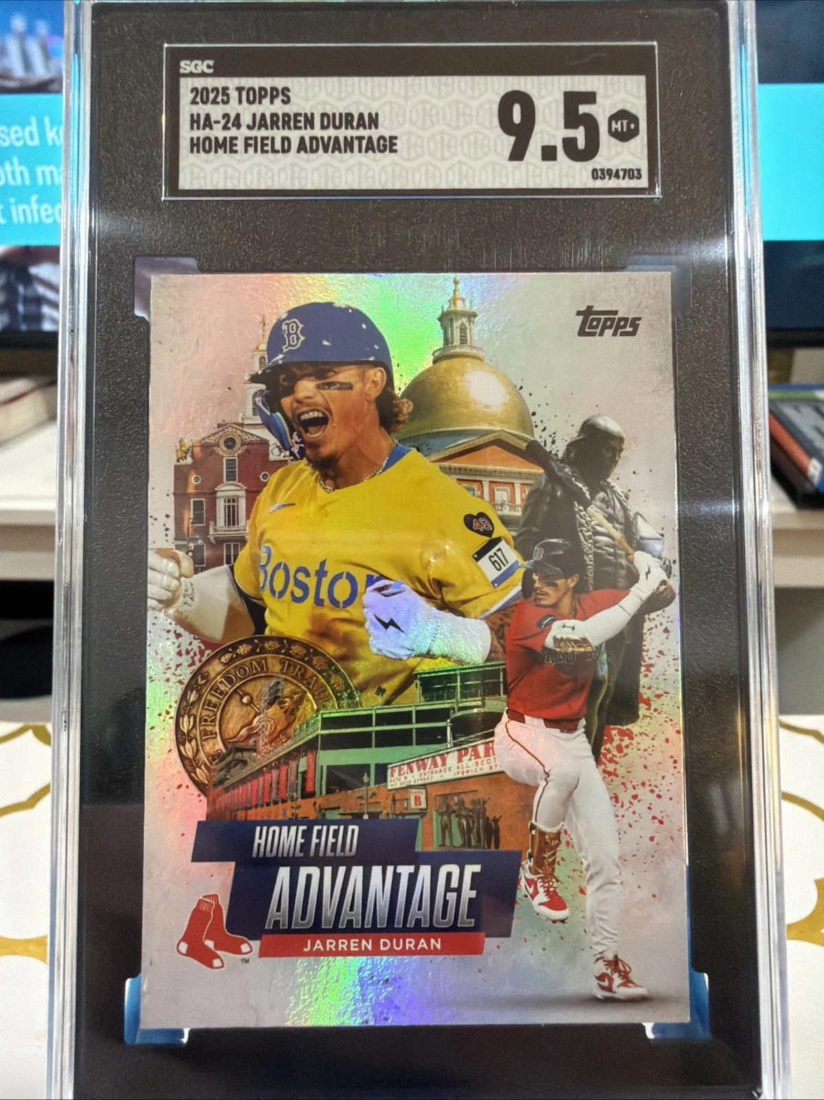 Jarren Duran #HA-24 2025 Topps Chrome Baseball Home Field Advantage front
