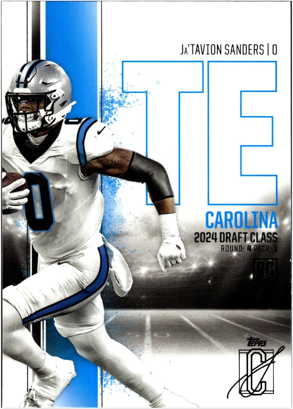 Ja'Tavion Sanders Rookie Card 2024 Topps Signature Class #82 football rookie card - Front