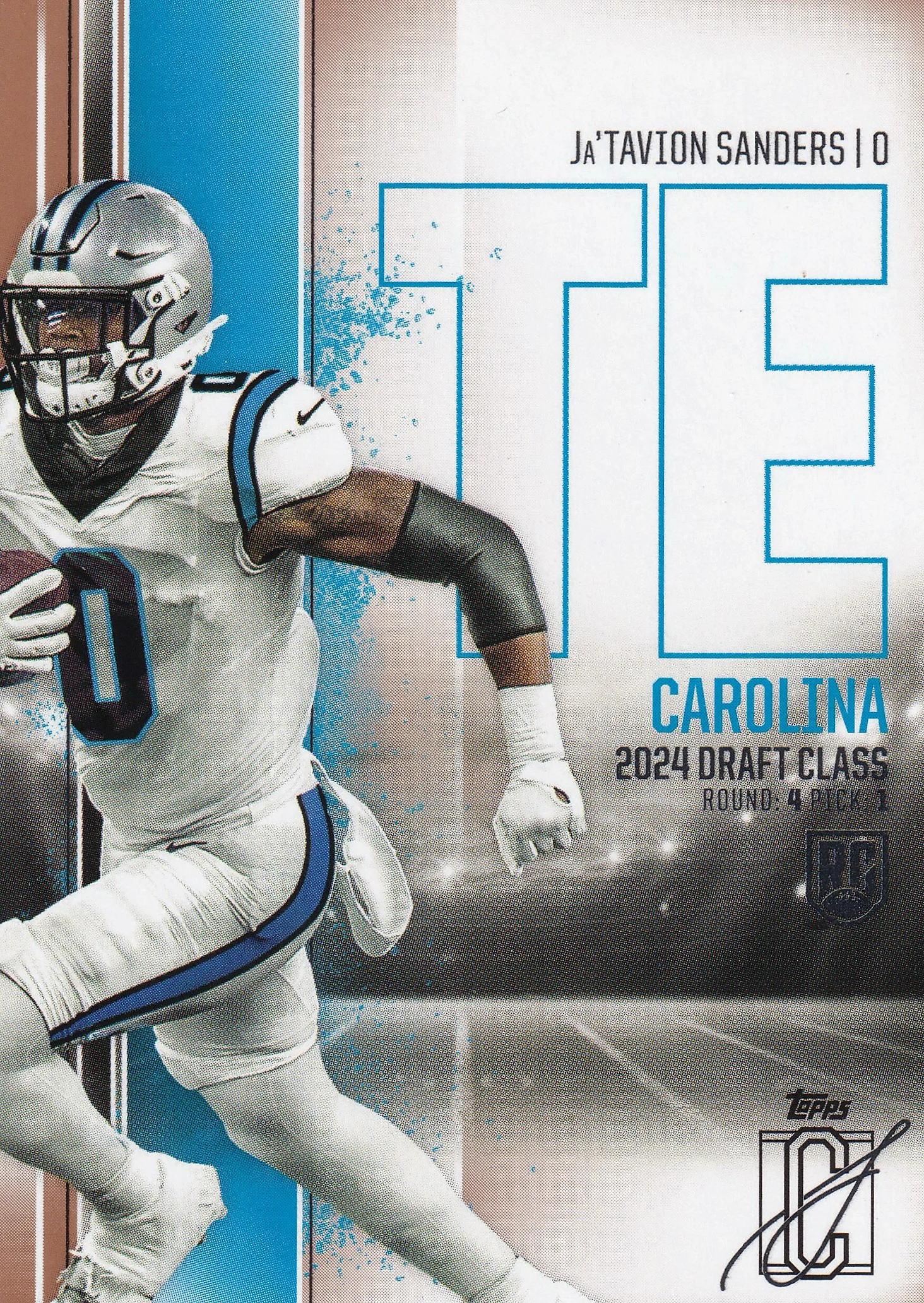 Ja'Tavion Sanders 2024 Topps Signature Series #82 Rookie football rookie card - Front