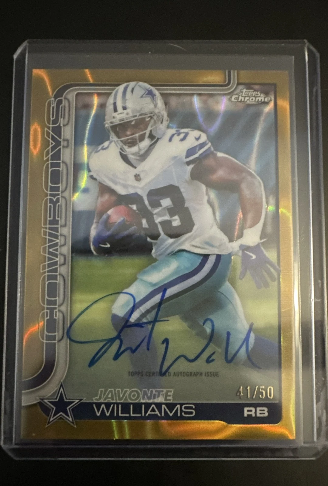 Javonte Williams 2025 Topps Chrome Football card