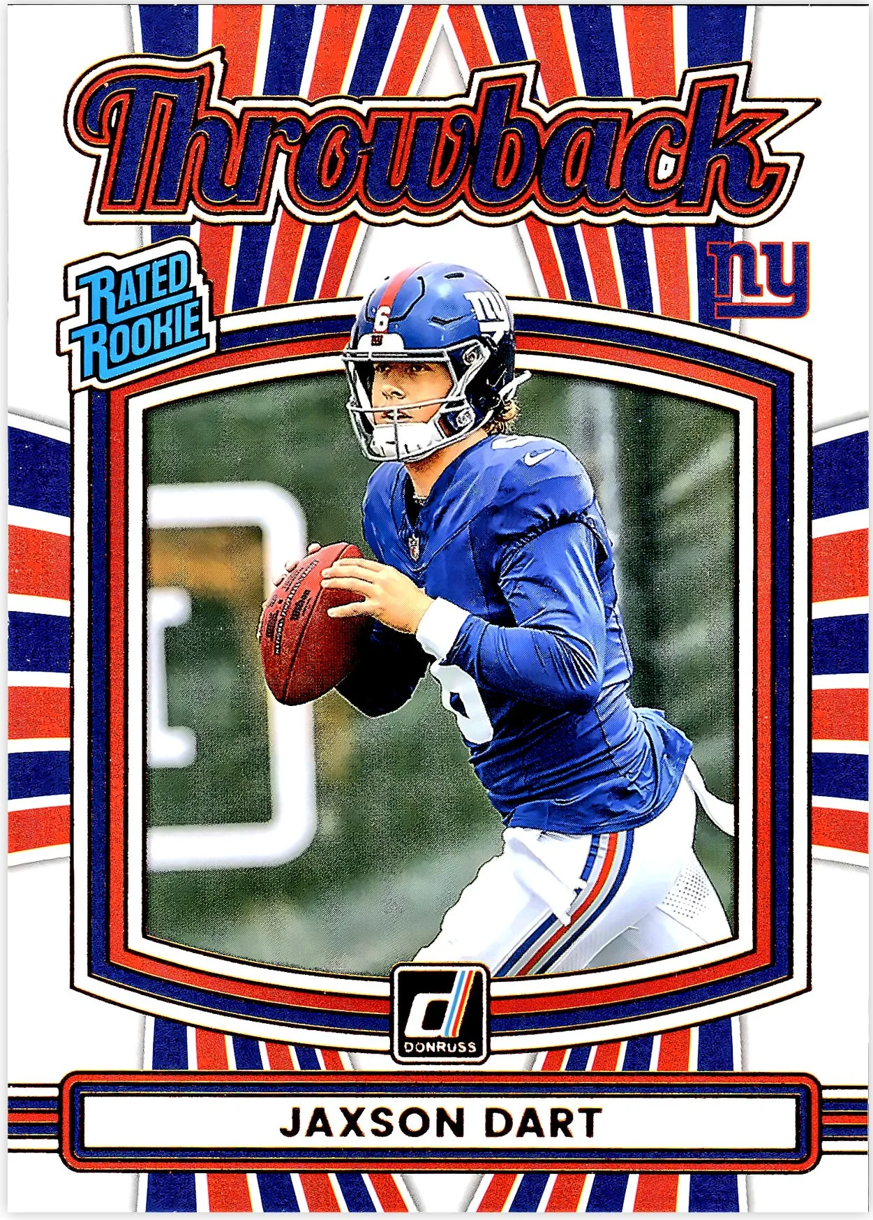 Jaxson Dart 2025 Donruss #41 Rated Rookies Throwback football card - Front