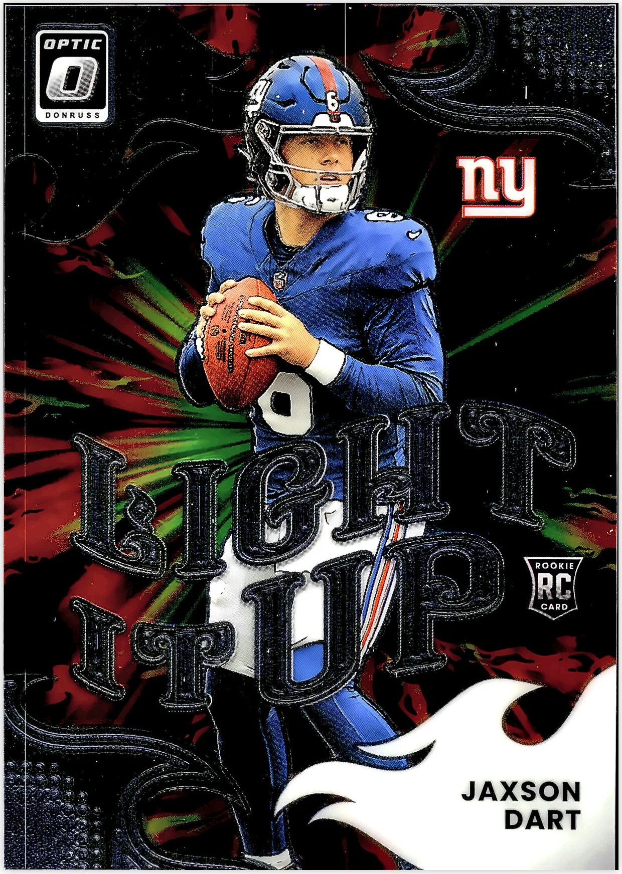 Jaxson Dart 2025 Donruss Optic #3 Light It Up football card - Front