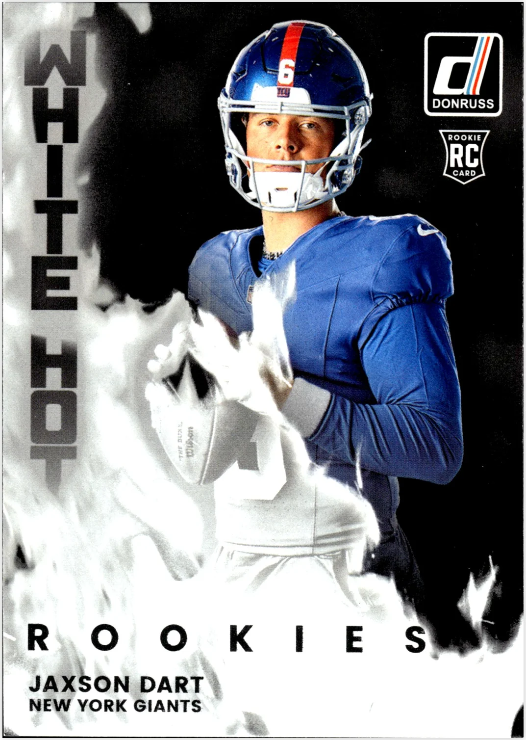 Jaxson Dart 2025 Donruss #WHR-JXD White Hot Rookies football card - Front