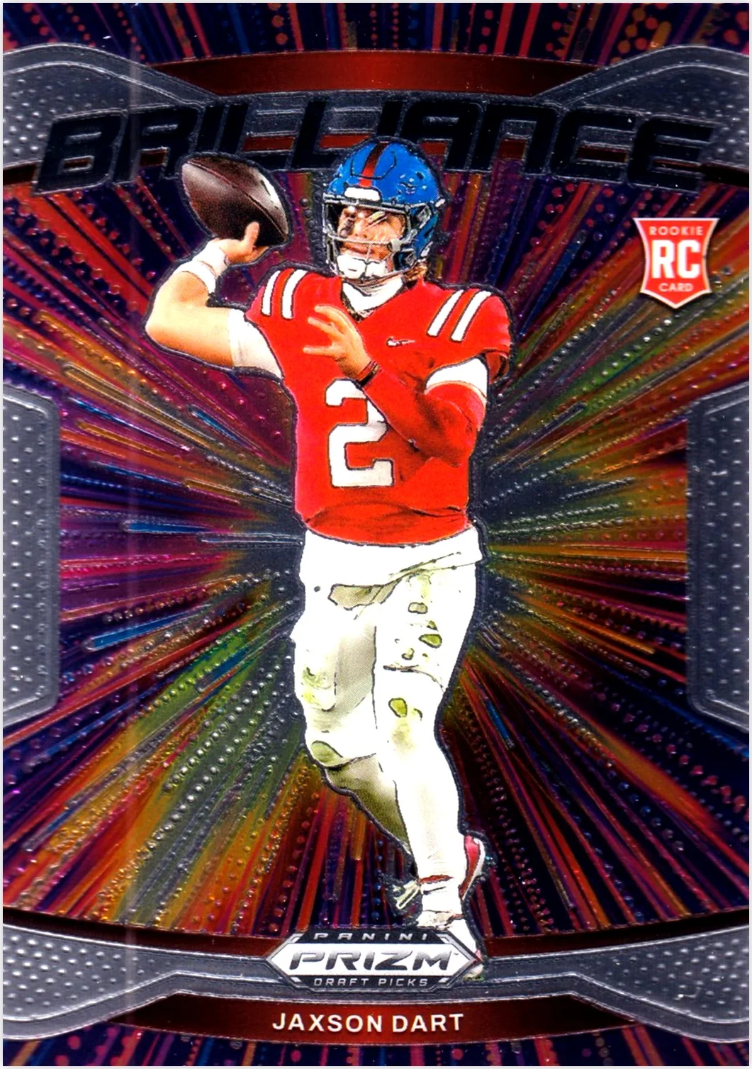 Jaxson Dart 2025 Panini Prizm Draft Picks #11 Brilliance football card - Front