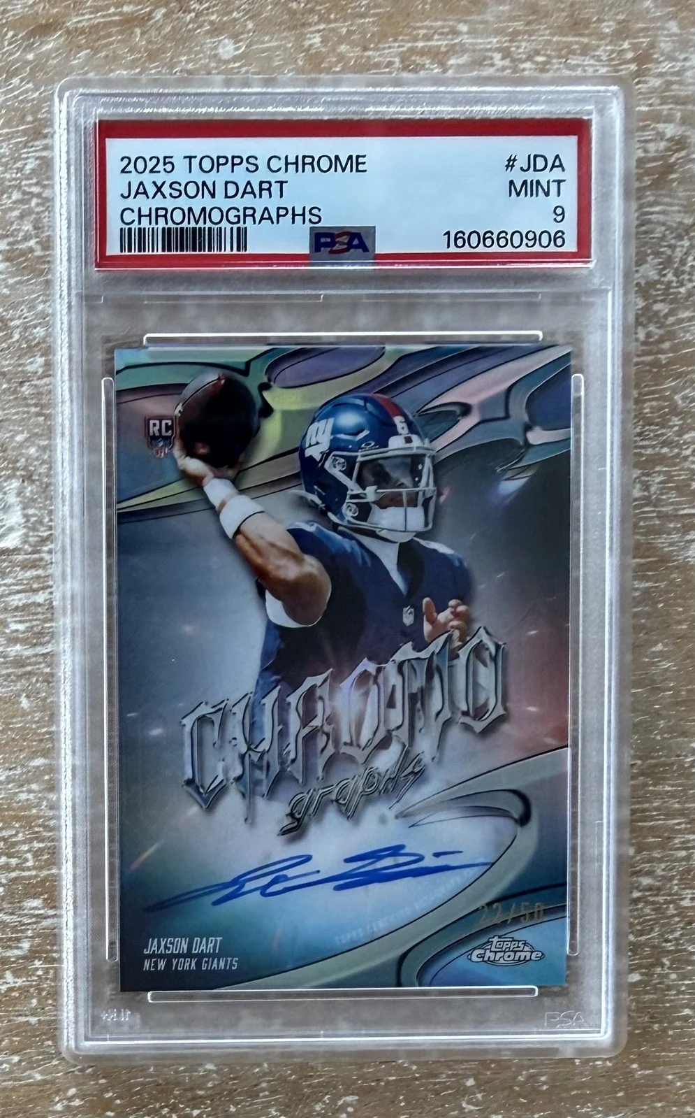 Jaxson Dart 2025 Topps Chrome Football card