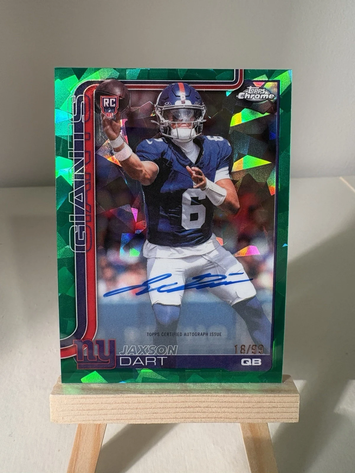 Jaxson Dart 2025 Topps Chrome Football card