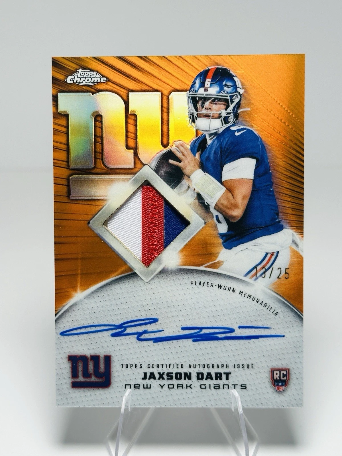 Jaxson Dart 2025 Topps Chrome Football card