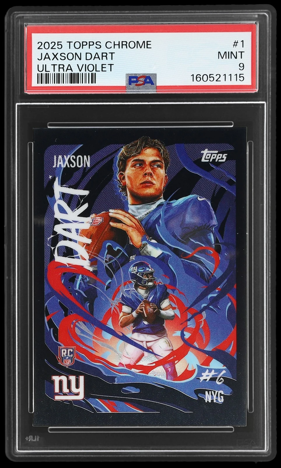 Jaxson Dart 2025 Topps Chrome Football card