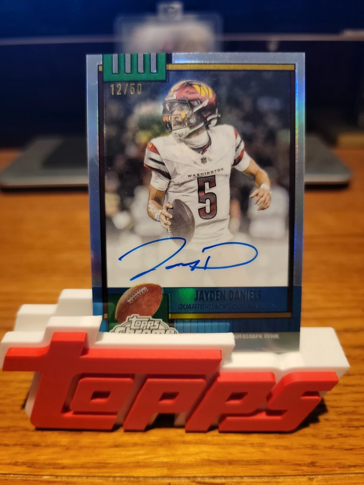 Jayden Daniels 2025 Topps Chrome Football card