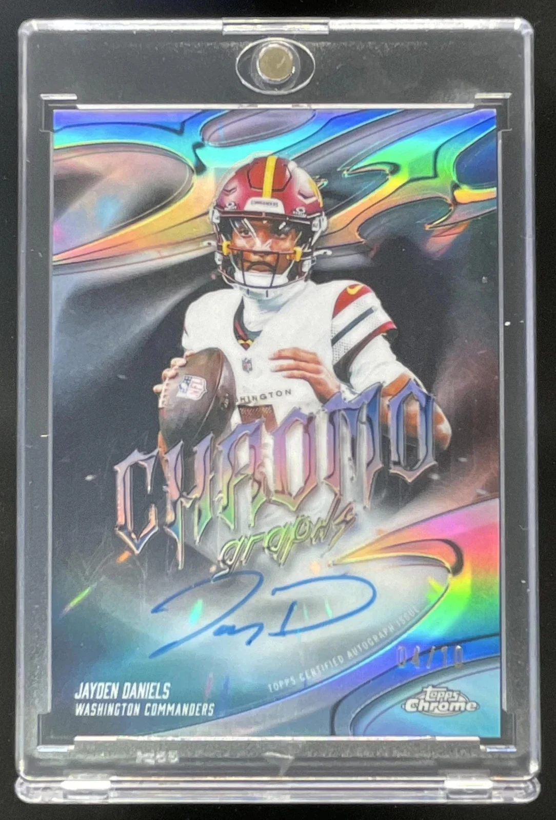 Jayden Daniels 2025 Topps Chrome Football card