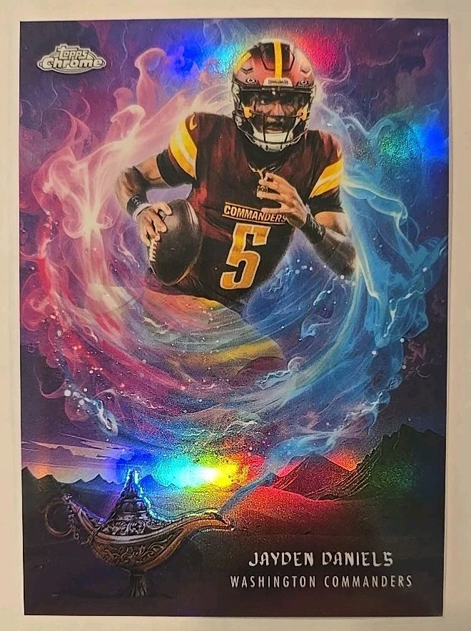 Jayden Daniels 2025 Topps Chrome Football card