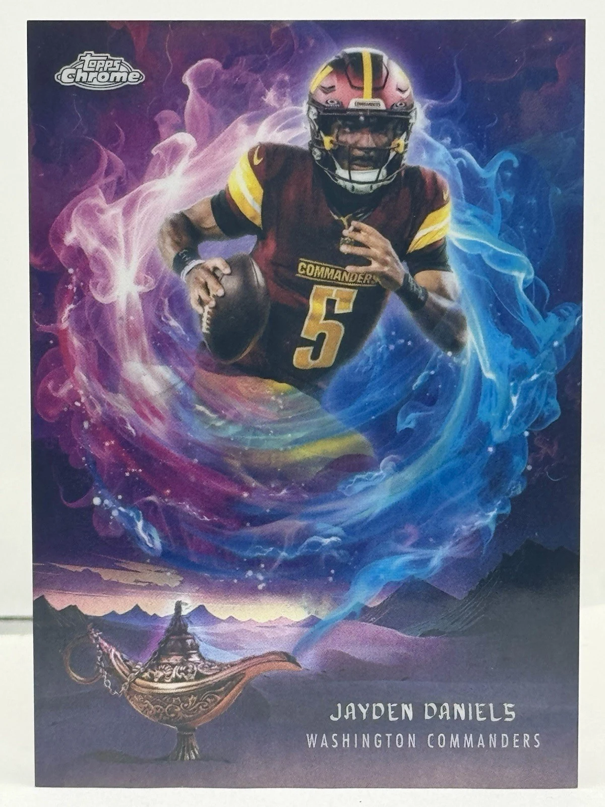 Jayden Daniels 2025 Topps Chrome Football card