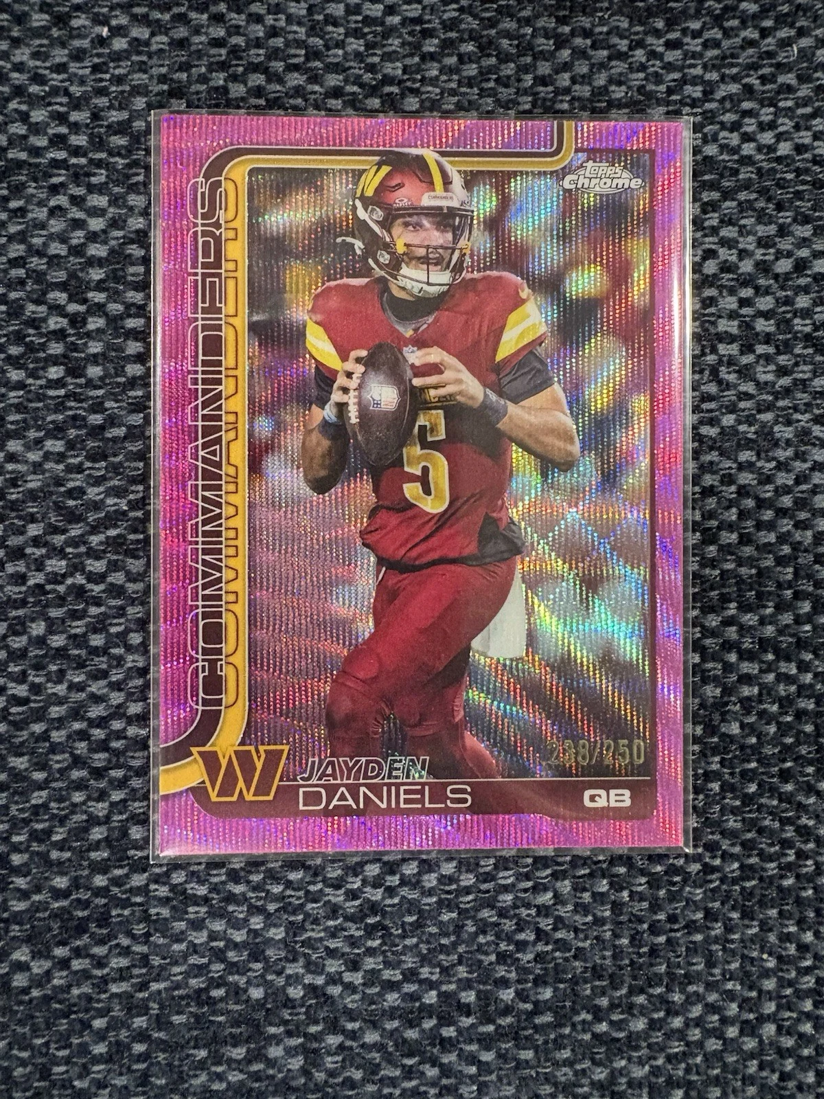 Jayden Daniels 2025 Topps Chrome Football card