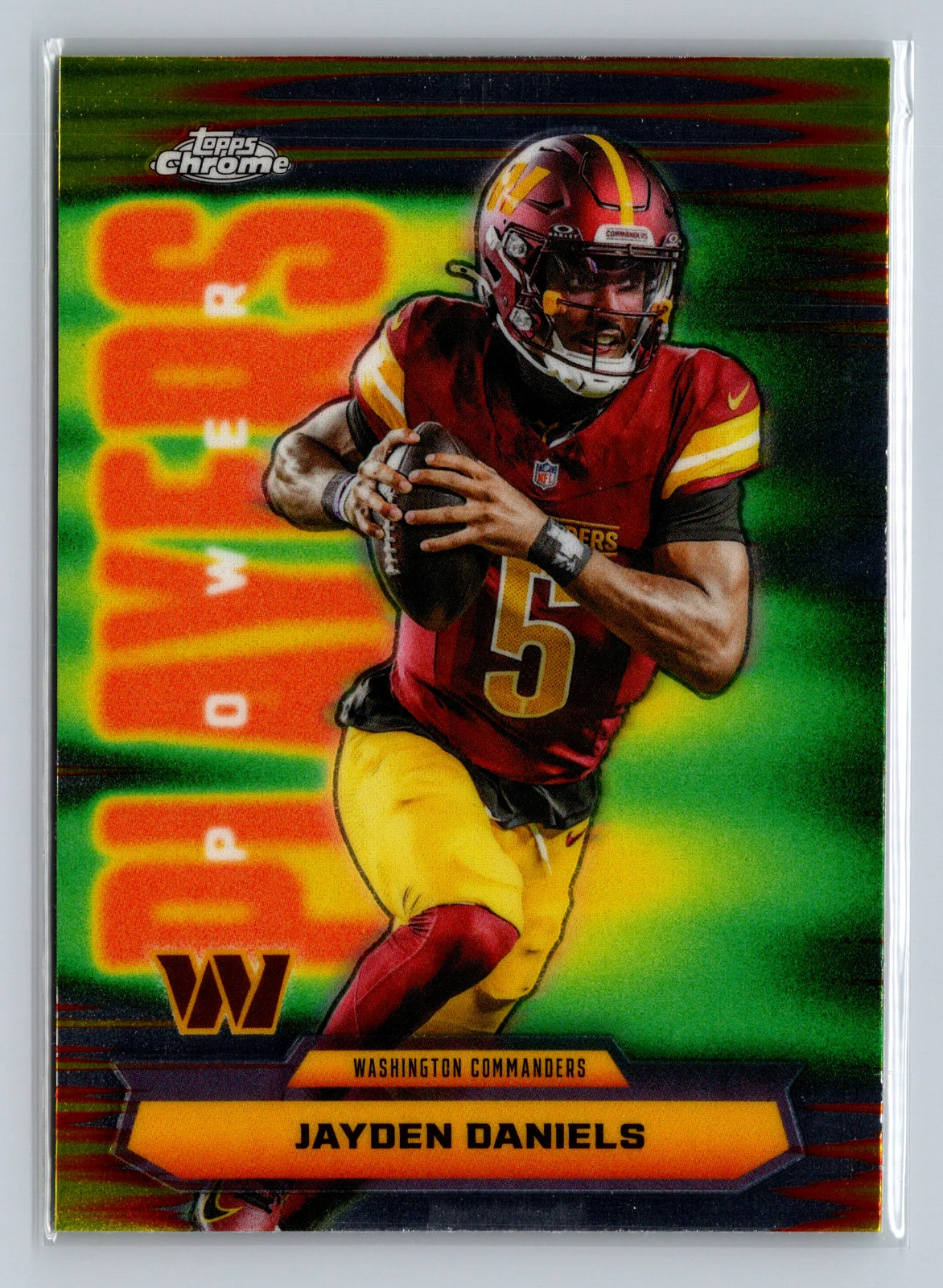 Jayden Daniels 2025 Topps Chrome Football card