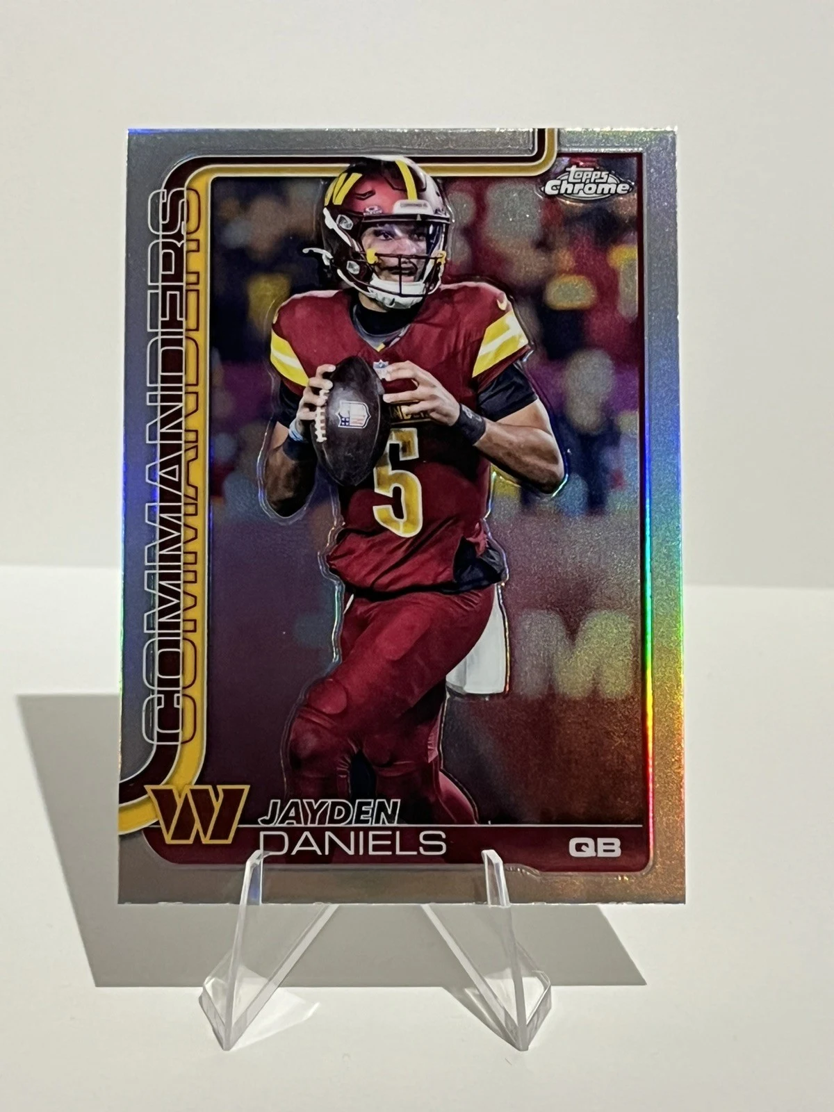 Jayden Daniels 2025 Topps Chrome Football card