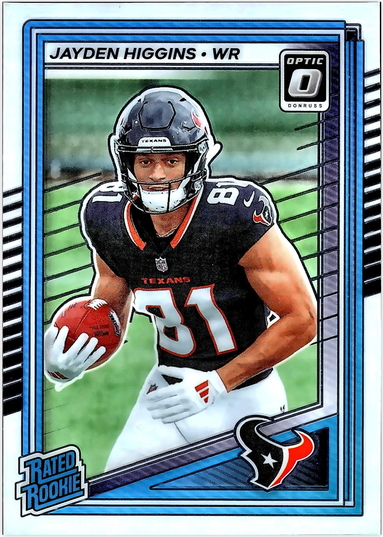Jayden Higgins 2025 Donruss Optic #225 football rookie card - Front