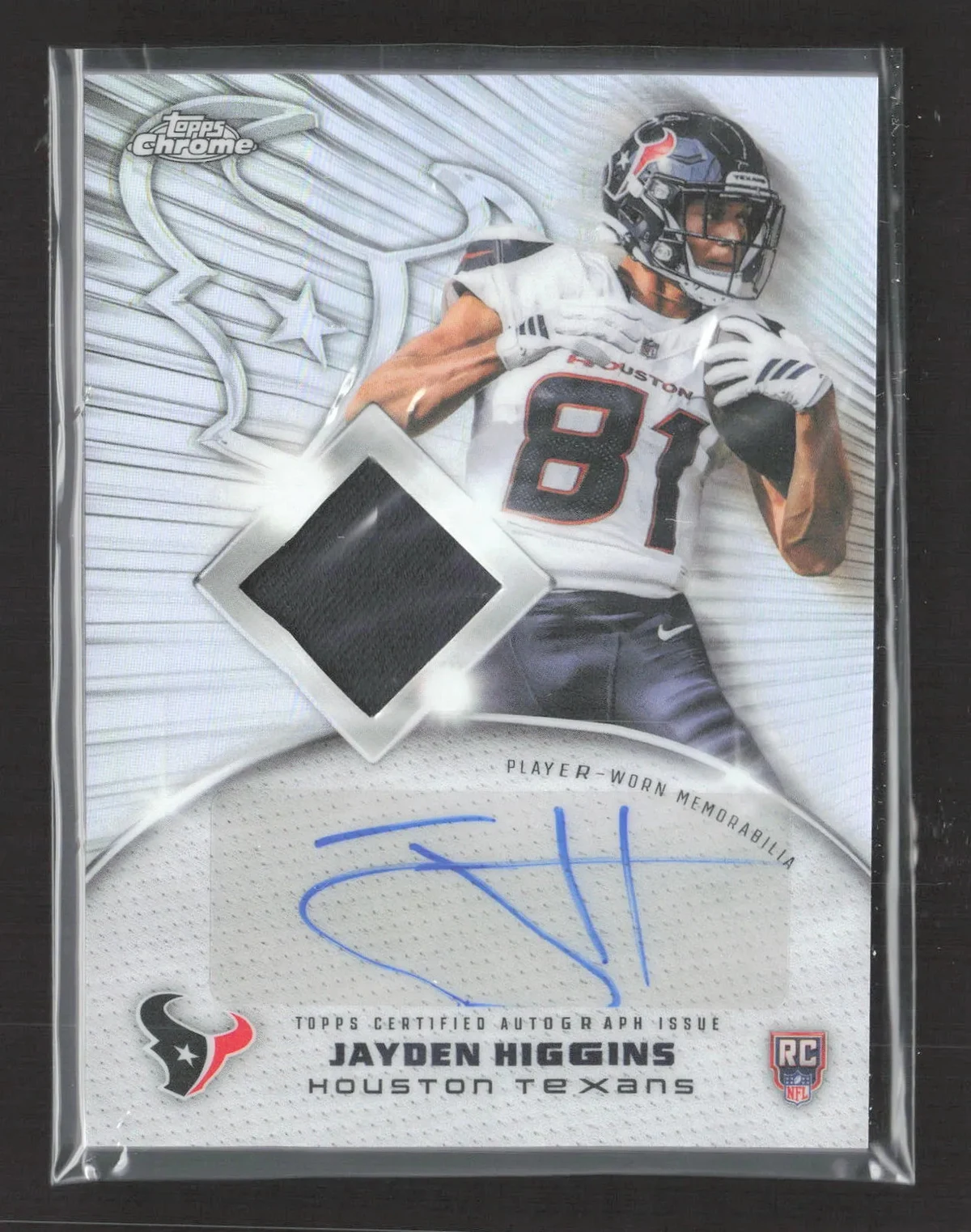 Jayden Higgins 2025 Topps Chrome Football card