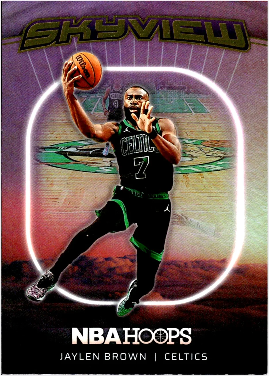 Jaylen Brown 2024-25 Hoops #1 Skyview Holo basketball card - Front