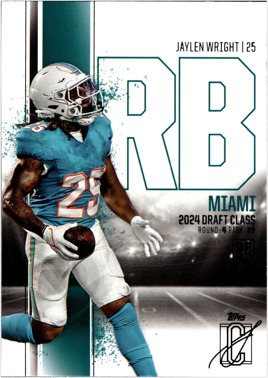 Jaylen Wright Rookie Card 2024 Topps Signature Class #145 football rookie card - Front