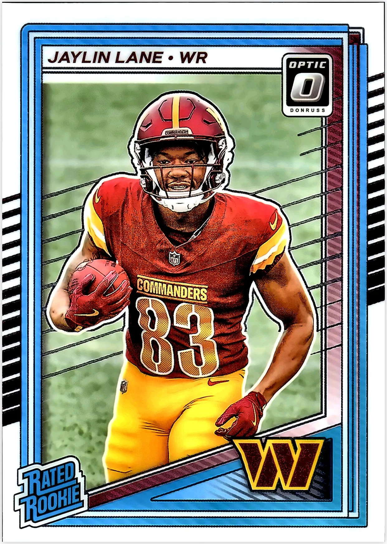 Jaylin Lane 2025 Donruss Optic #249 football rookie card - Front