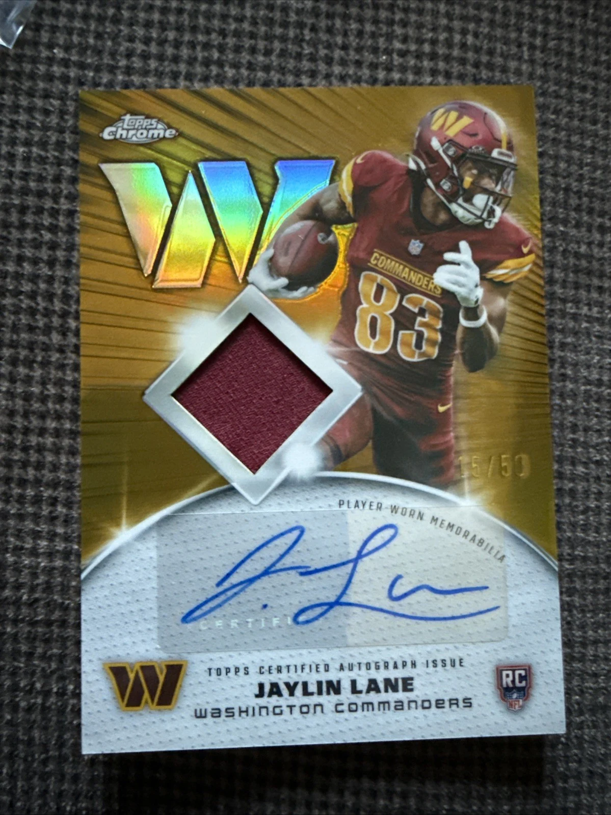 Jaylin Lane 2025 Topps Chrome Football card