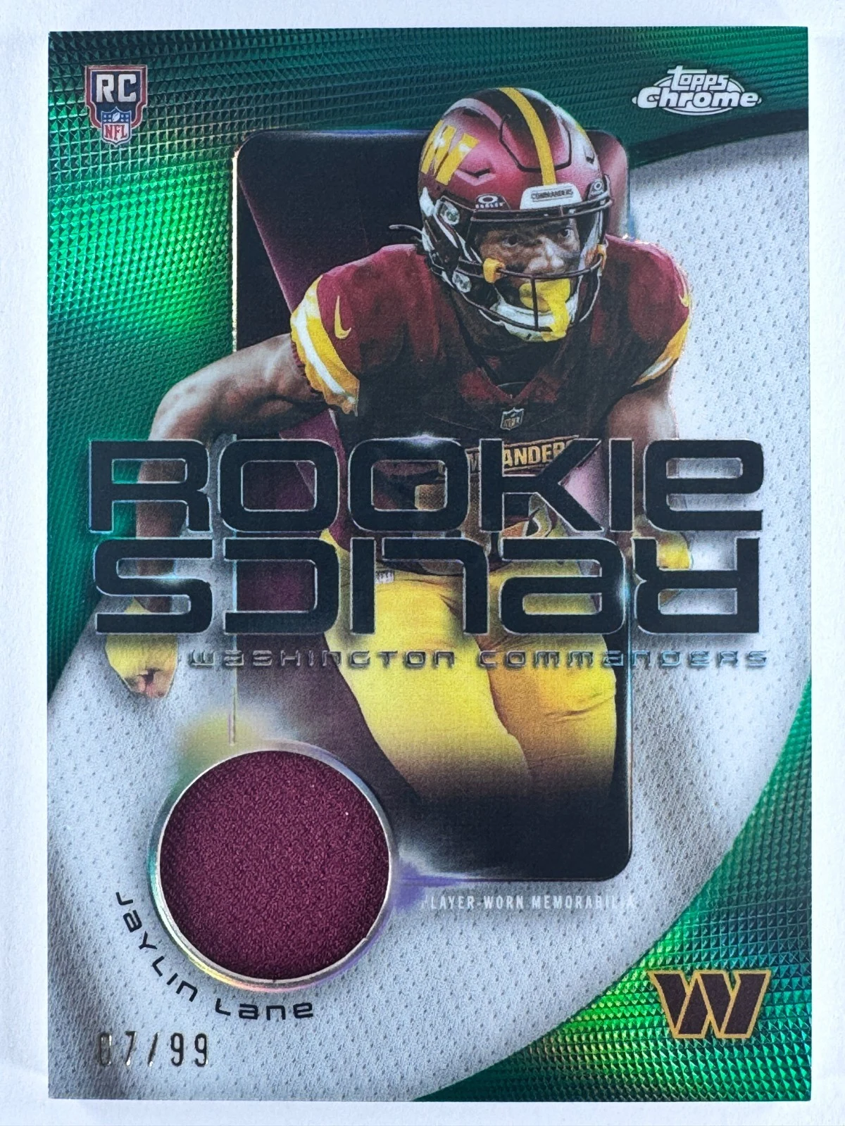 Jaylin Lane 2025 Topps Chrome Football card