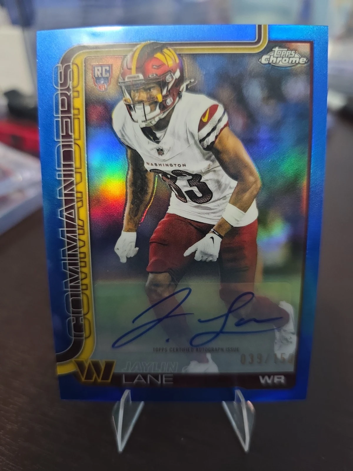 Jaylin Lane 2025 Topps Chrome Football card