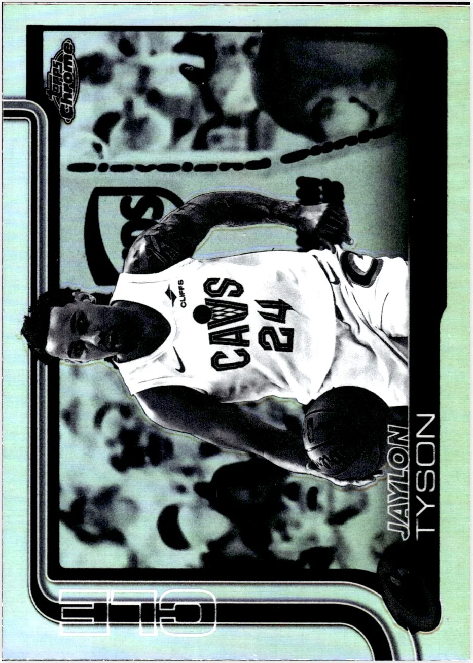 Jaylon Tyson 2025-26 Topps Chrome #50 Negative Refractor basketball card - Front