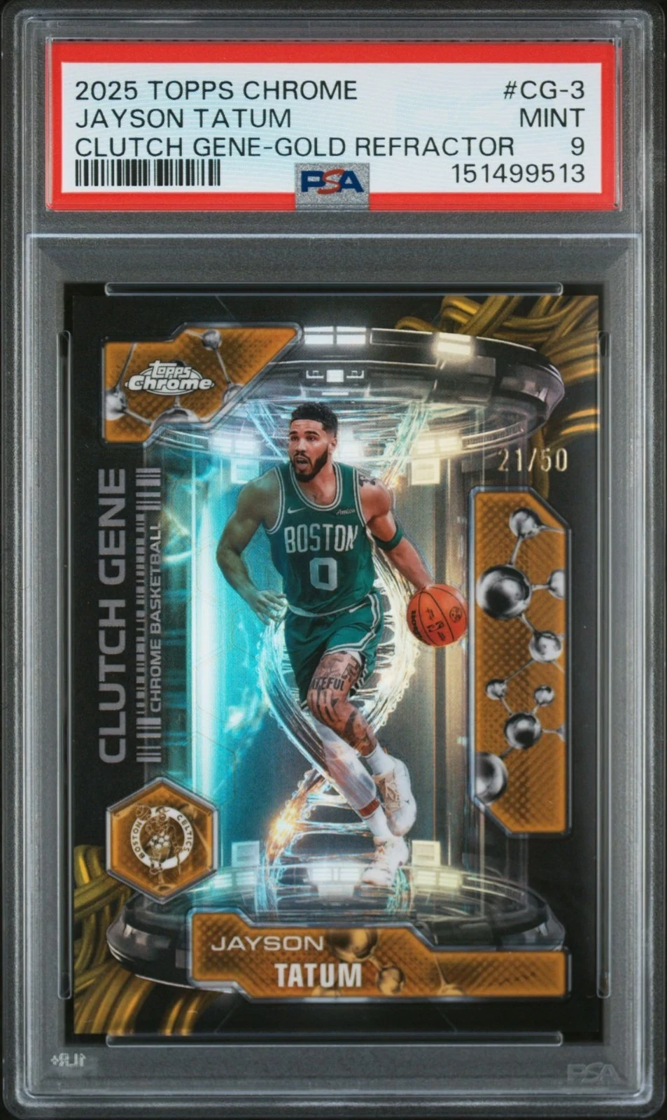 Jayson Tatum 2025-26 Topps Chrome card