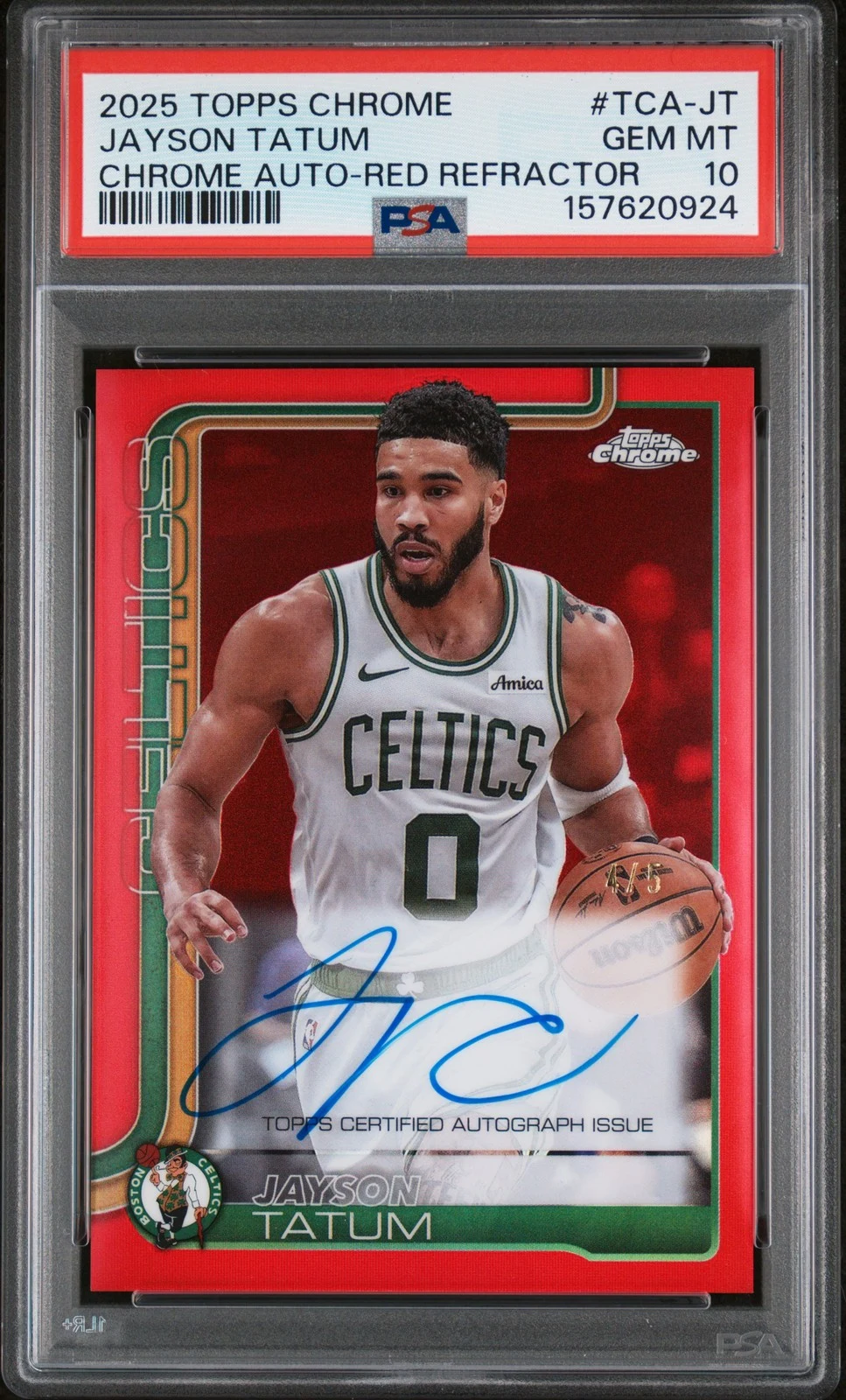 Jayson Tatum 2025 Topps Chrome Basketball card