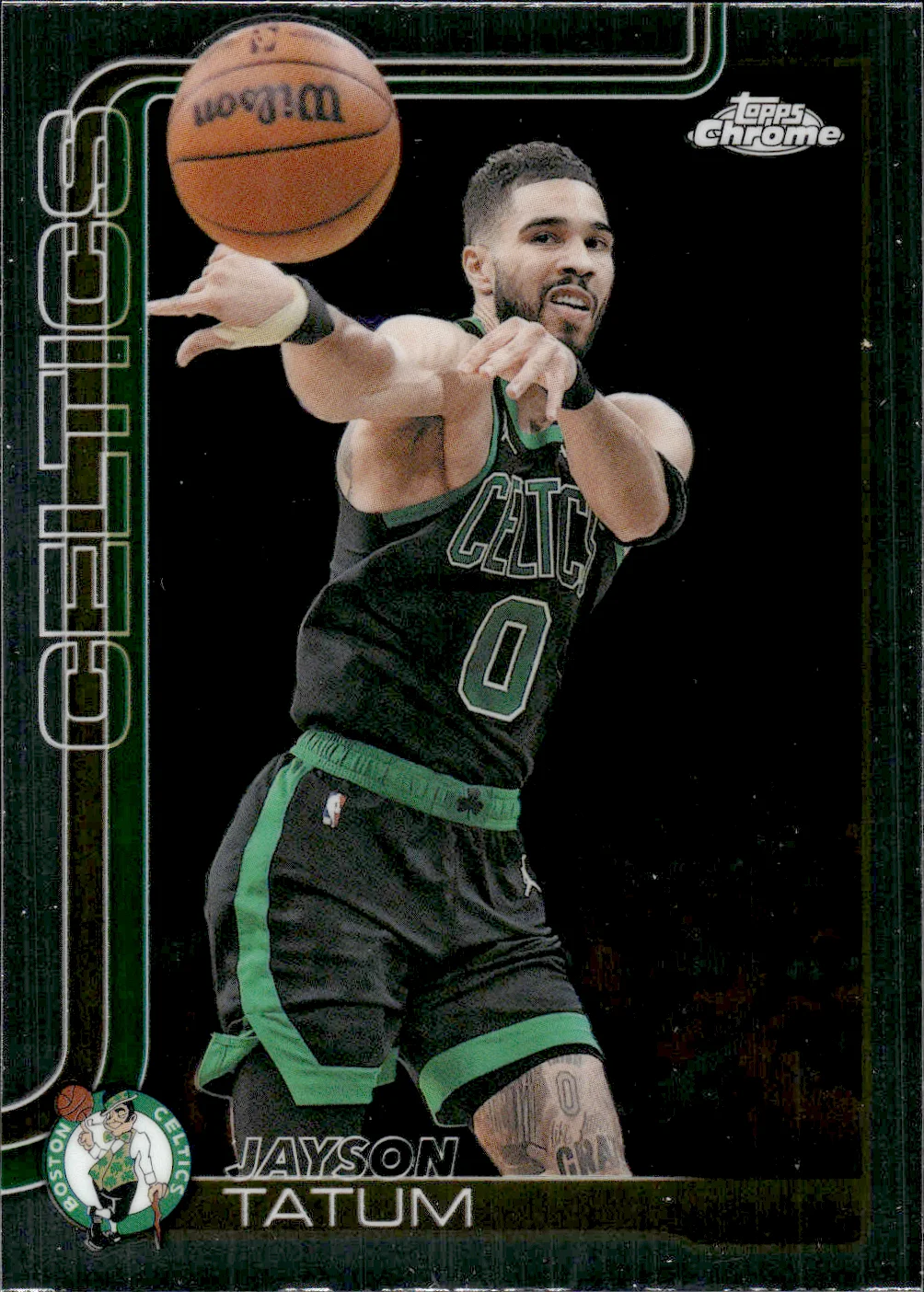 Jayson Tatum #8 2025 Topps Chrome Update Basketball basketball card - Front