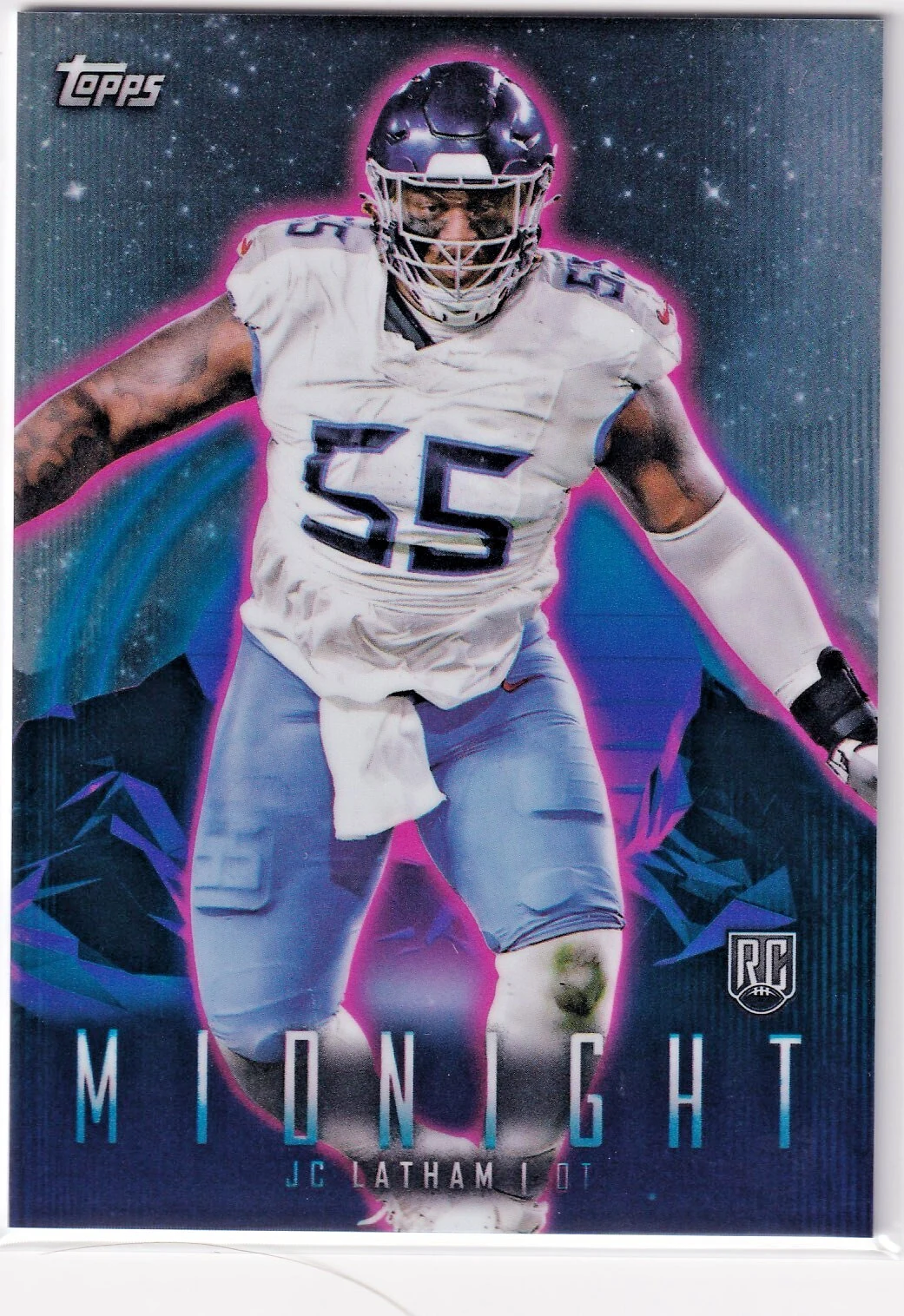 JC Latham #93 Rookie Card 2024 Topps Midnight Football front