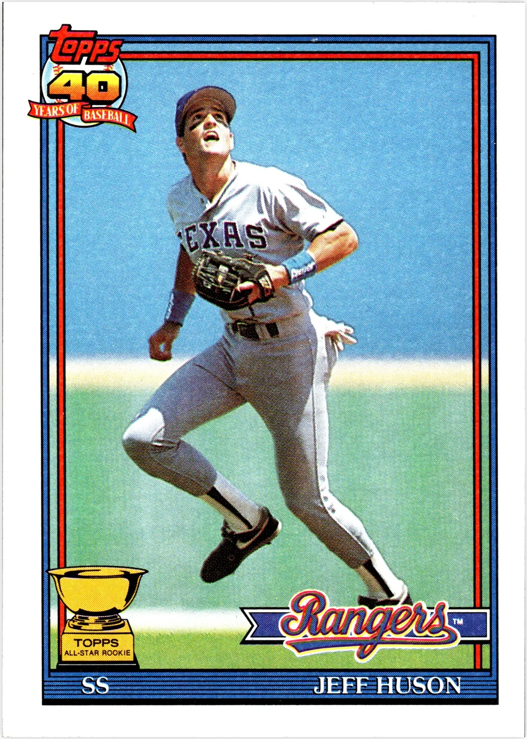 Jeff Huson 1991 Topps #756 baseball card - Front