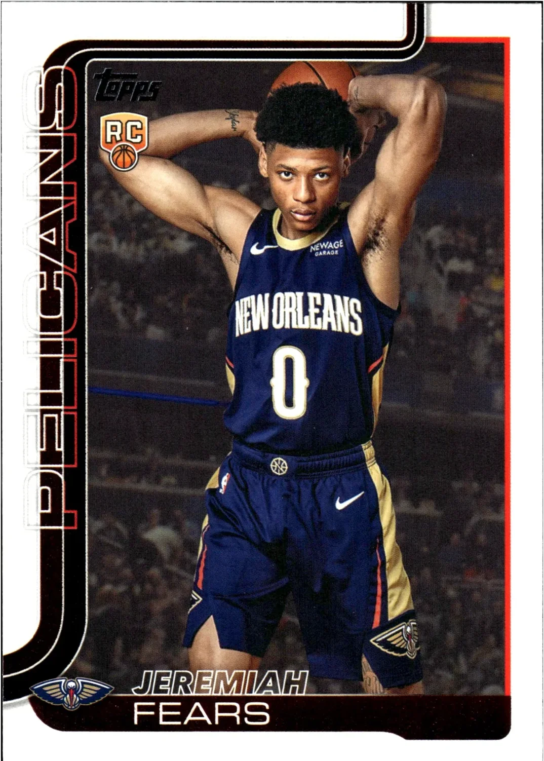 Jeremiah Fears 2025-26 Topps #207 basketball rookie card - Front