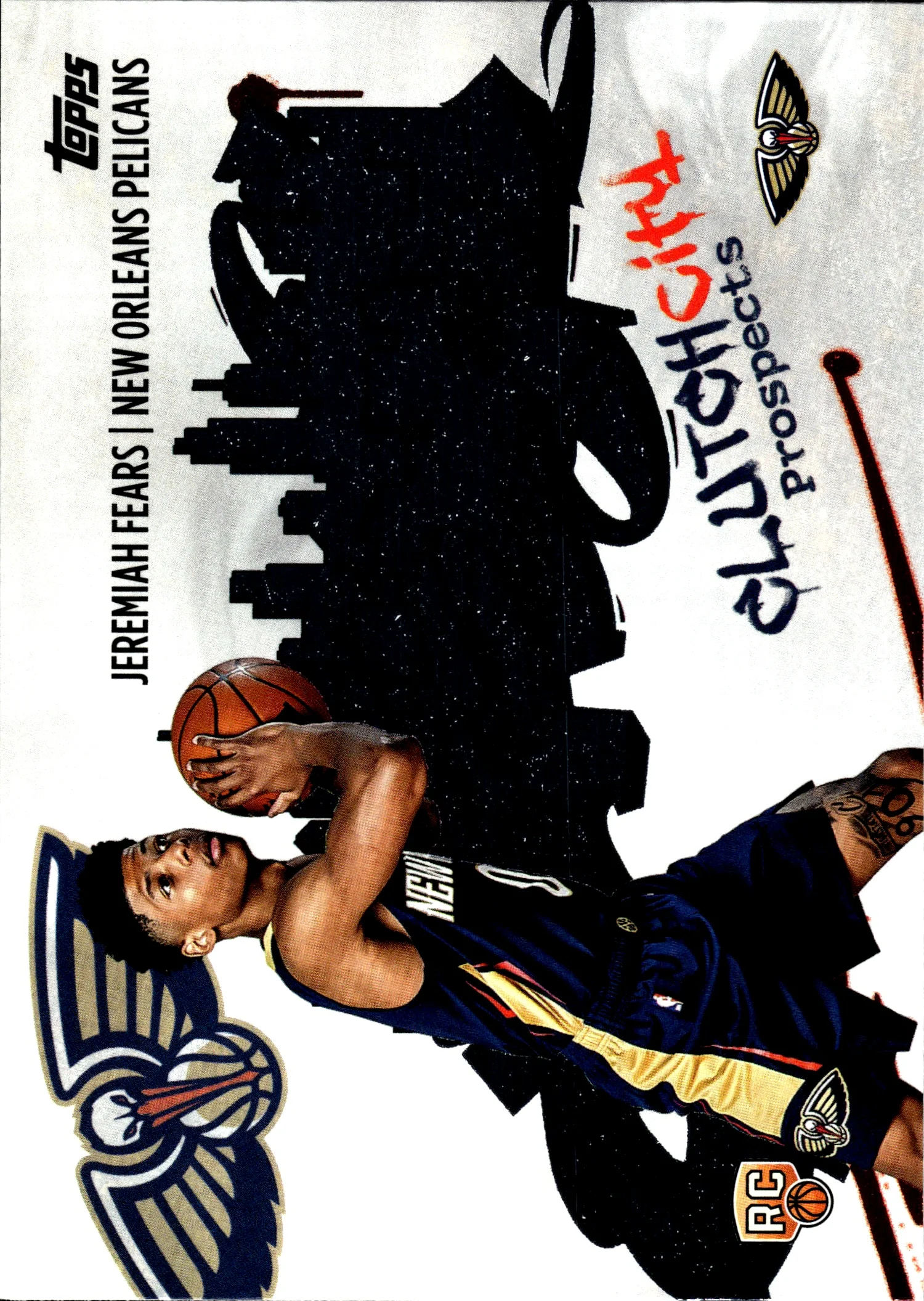Jeremiah Fears 2025-26 Topps #CC-7 Clutch City Prospects basketball card - Front