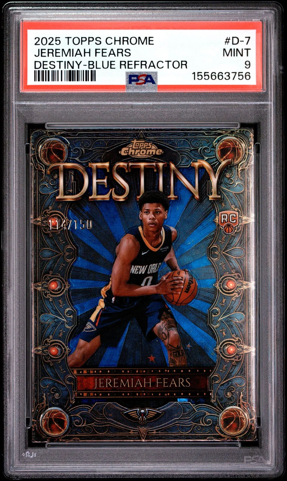 Jeremiah Fears 2025 Topps Chrome Basketball card