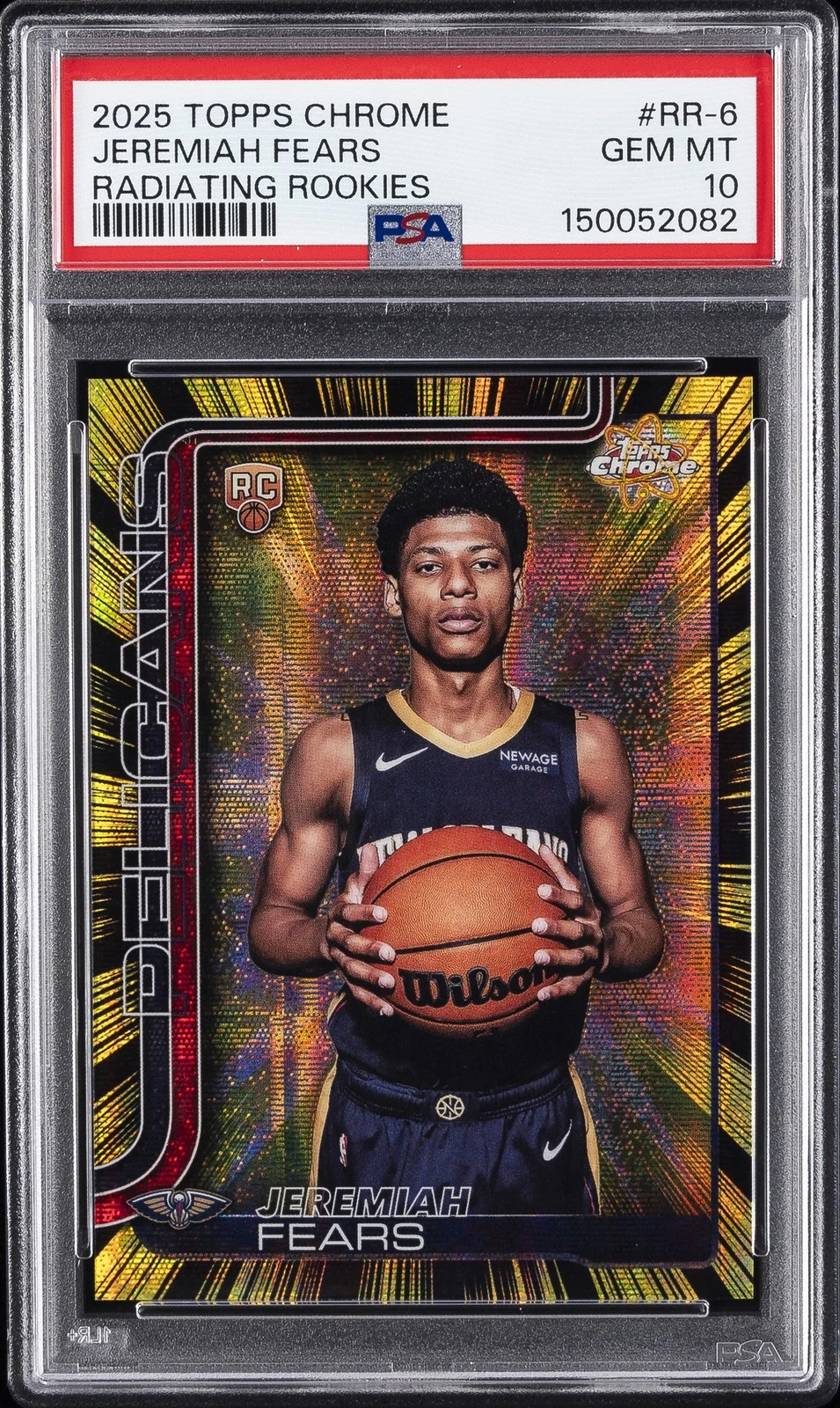 Jeremiah Fears 2025 Topps Chrome Basketball card