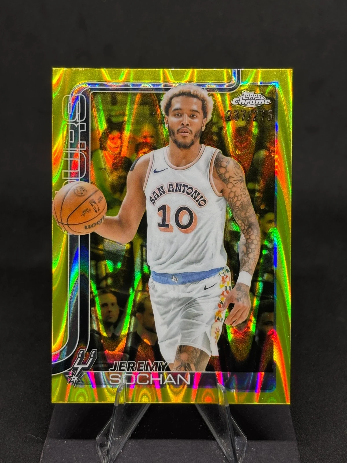 Jeremy Sochan 2025-26 Topps Chrome card