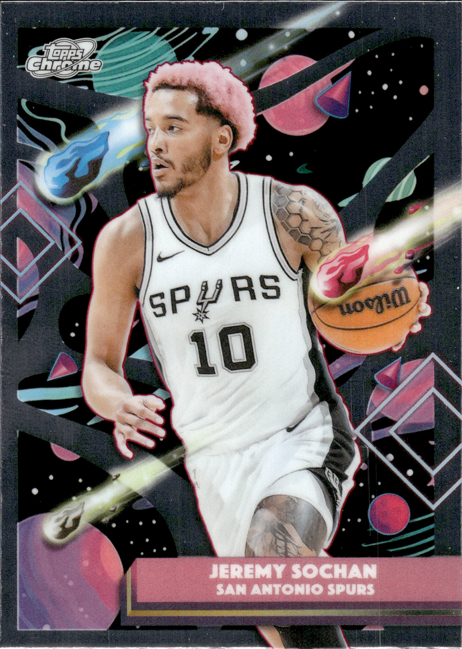 Jeremy Sochan #25 2026 Topps Chrome Basketball basketball card - Front