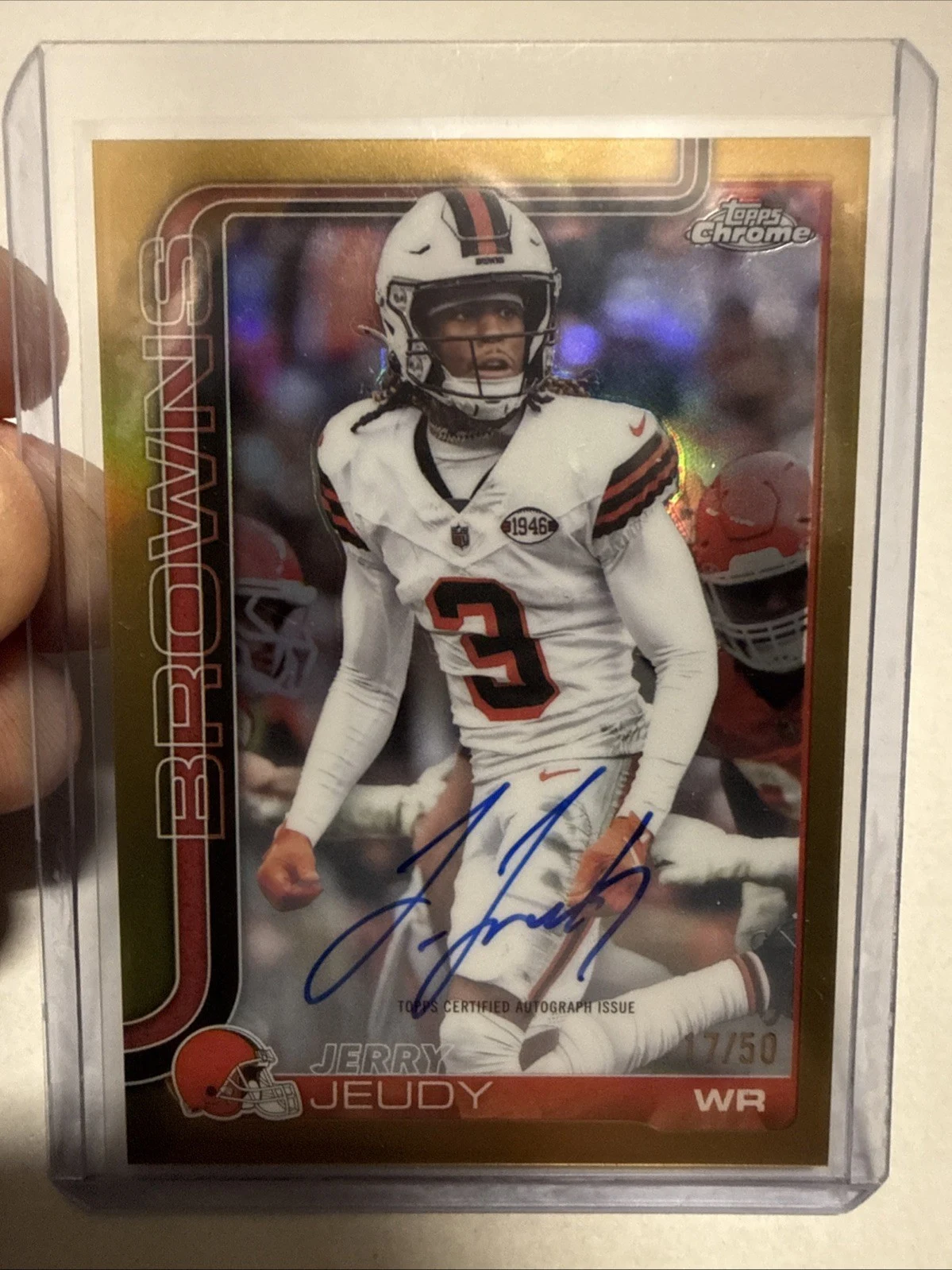 Jerry Jeudy 2025 Topps Chrome Football card