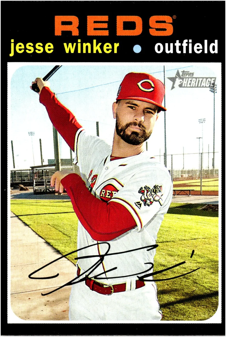 Jesse Winker 2020 Topps Heritage #3 baseball card - Front