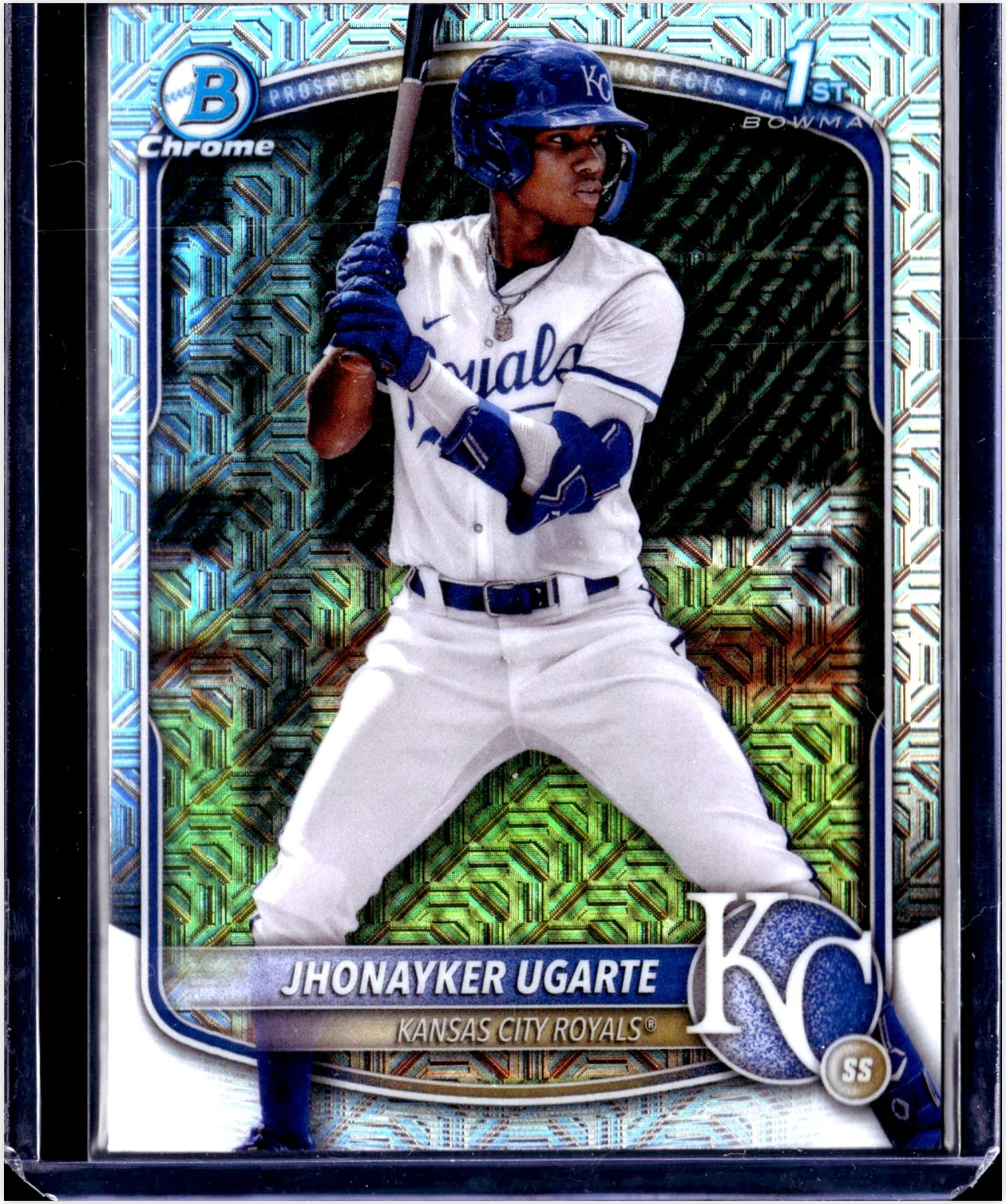 Jhonayker Ugarte 2025 Bowman #BCP-123 Chrome Prospects Mojo Refractor baseball card - Front