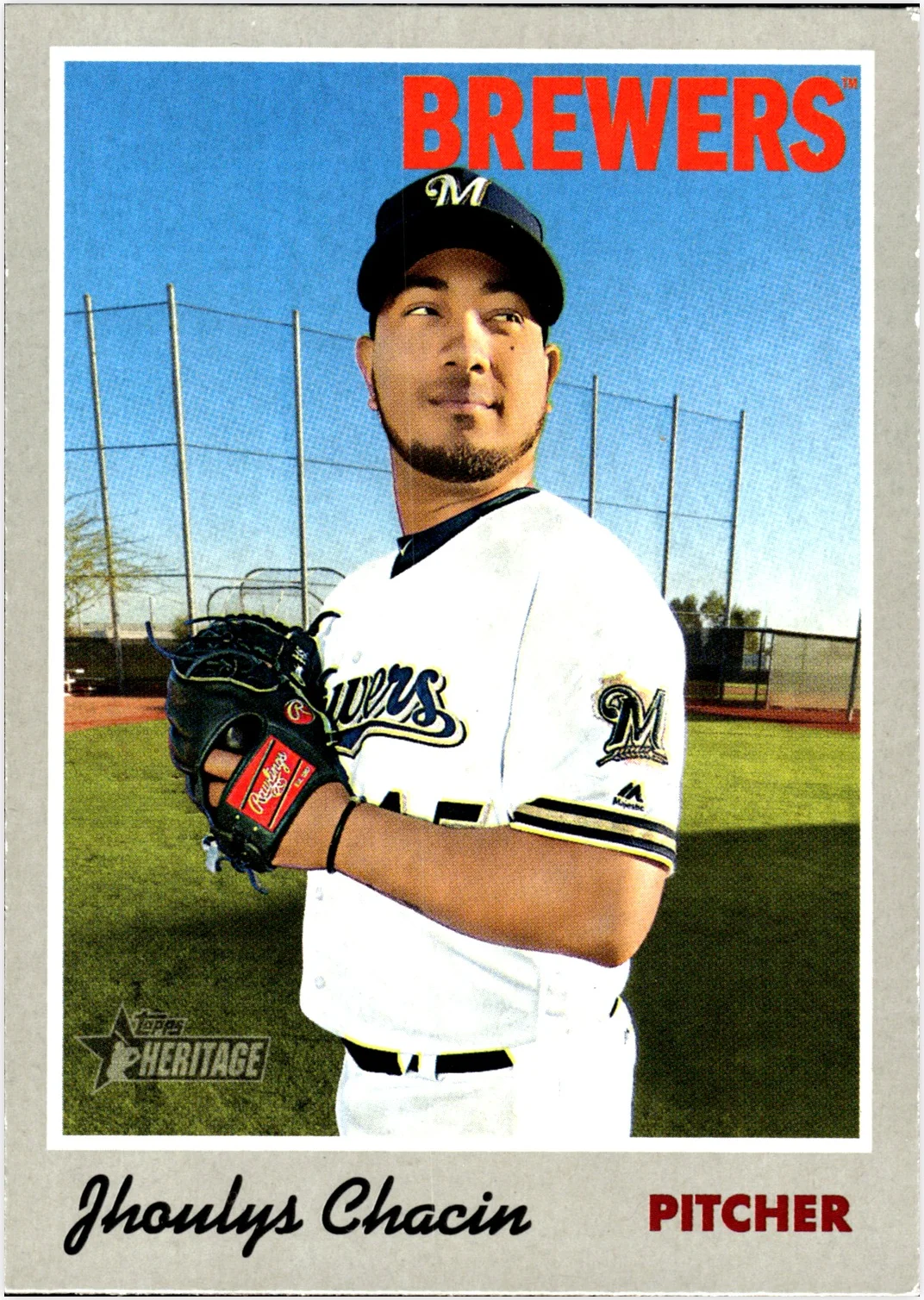 Jhoulys Chacin 2019 Topps Heritage #31 baseball card - Front
