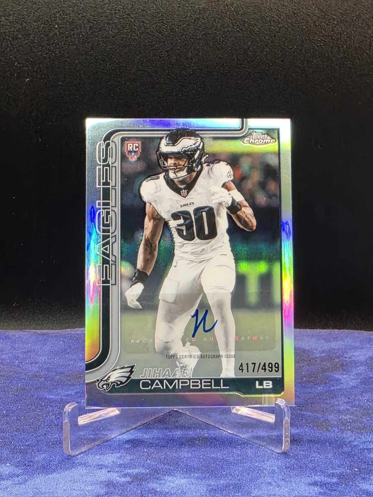 Jihaad Campbell 2025 Topps Chrome Football card