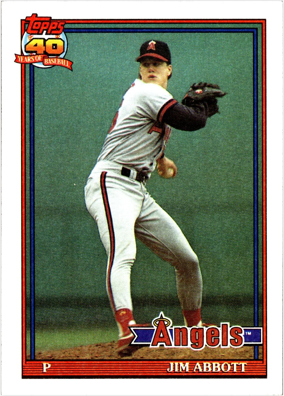 Jim Abbott 1991 Topps #285 baseball card - Front