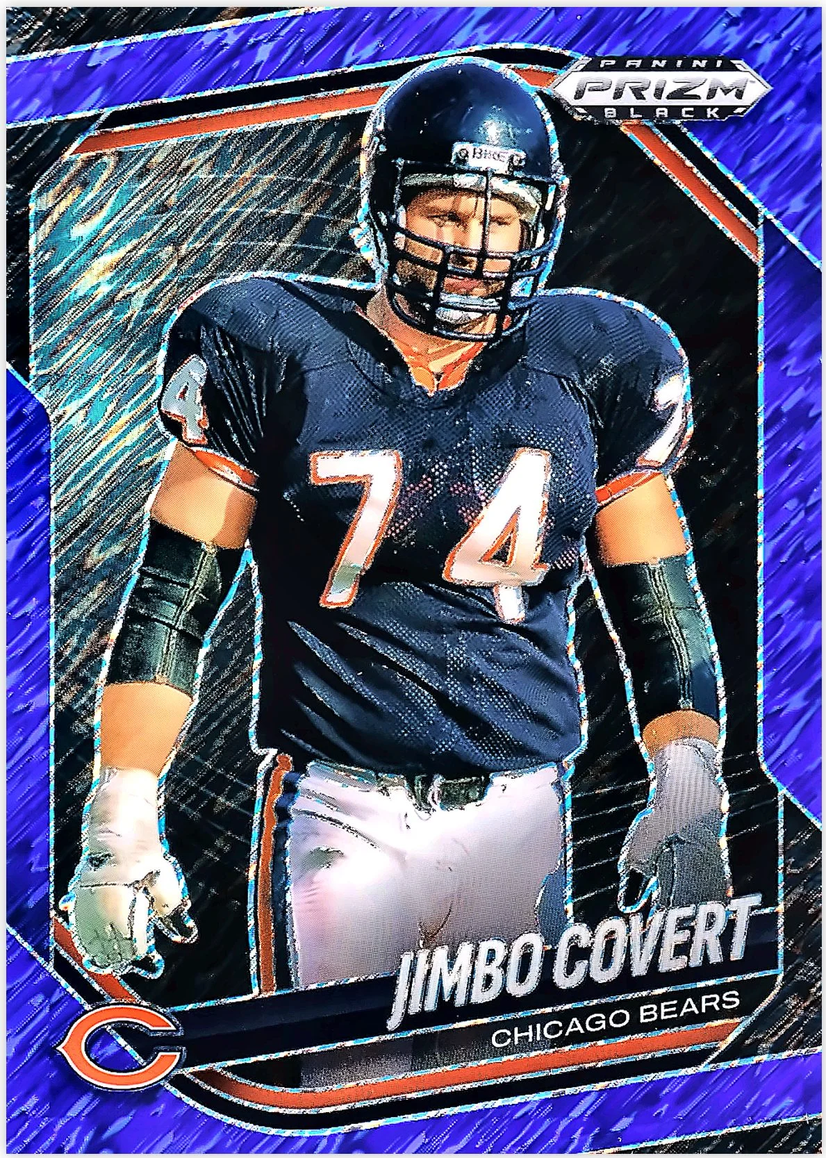 Jimbo Covert 2025 Panini Prizm Black #22 Prizms Blue Shimmer FOTL football card - Front
