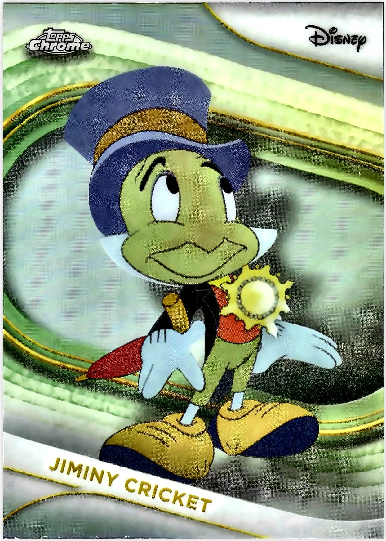 Jiminy Cricket 2025 Topps Chrome Disney #86 Refractor trading card - Front