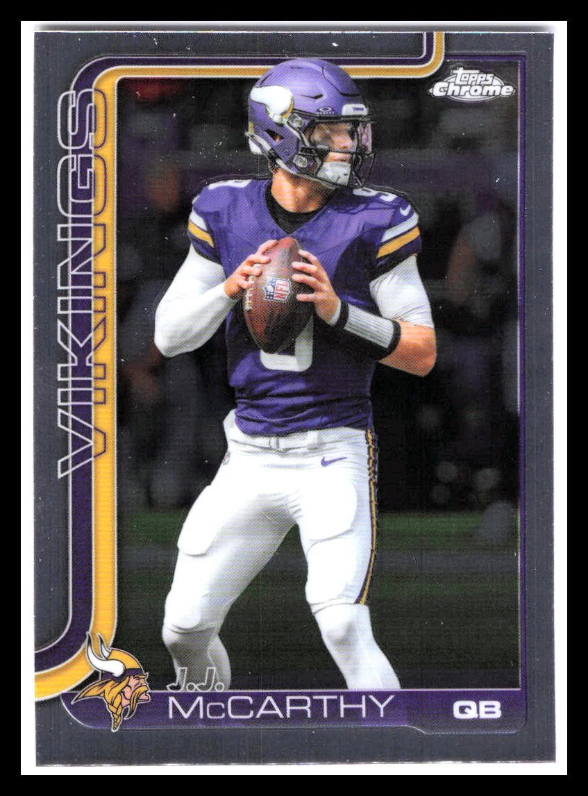 J.J. McCarthy 2025 Topps Chrome Football card