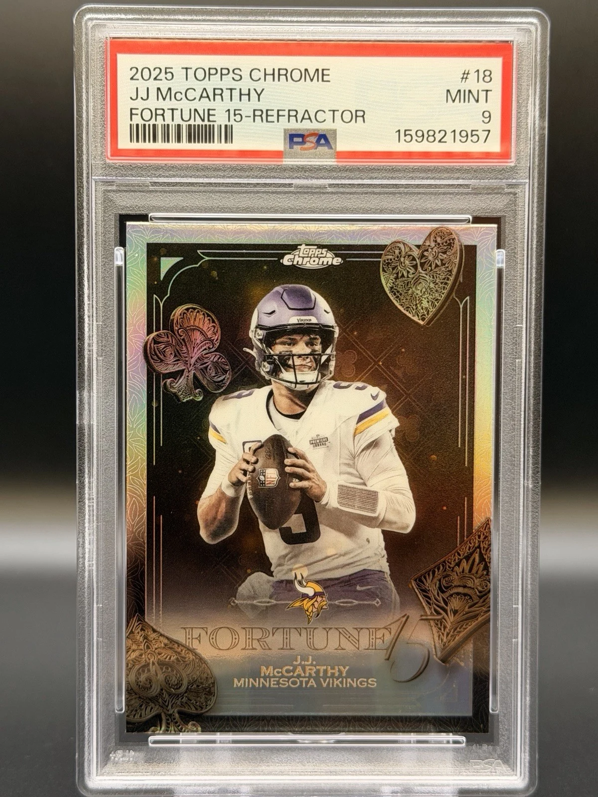 J.J. McCarthy 2025 Topps Chrome Football card